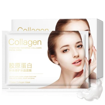 

5pcs Collagen Moisturizing Mask Shrinking Pores Crystal Transparent Mask Firming Skin Facial Mask Care New