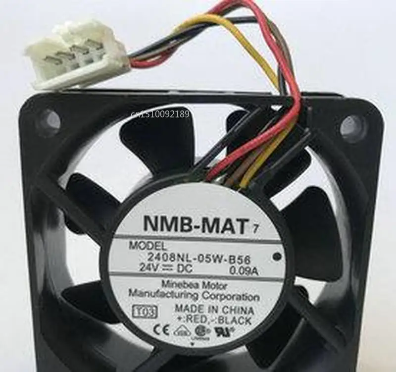 Для оригинального NMB 2408NL-05W-B56 24 В 0.09A 60*60*20 четыре провода Вентилятор охлаждения