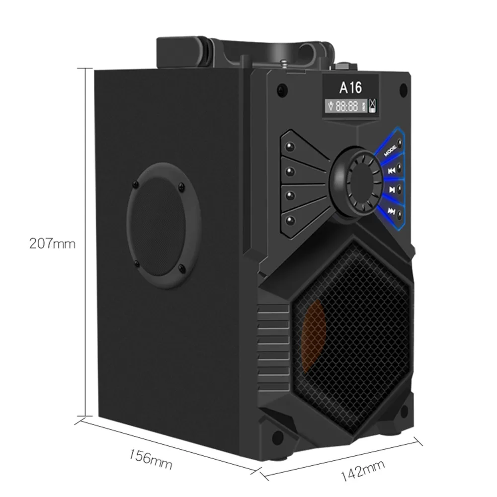 black Hifi портативный Bluetooth динамик 20 Вт fm-радио Move K tv 3D звуковой блок беспроводной объемный Саундбар для телевизора сабвуфер поддержка микрофона - Цвет: black