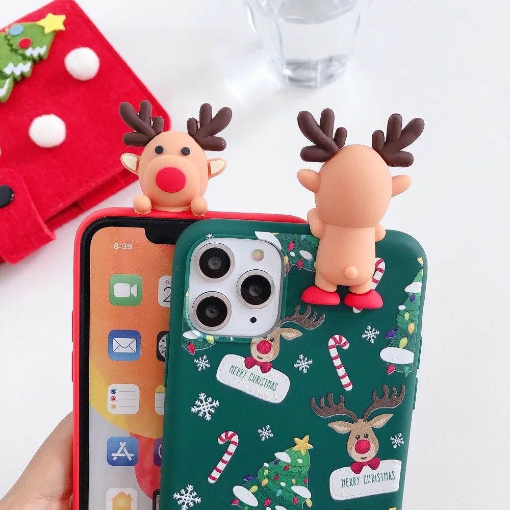 Чехол с рождественским рисунком для iphone XR 11 Pro XS Max X, чехол для iphone 6 7 8 S 6S Plus 7Plus