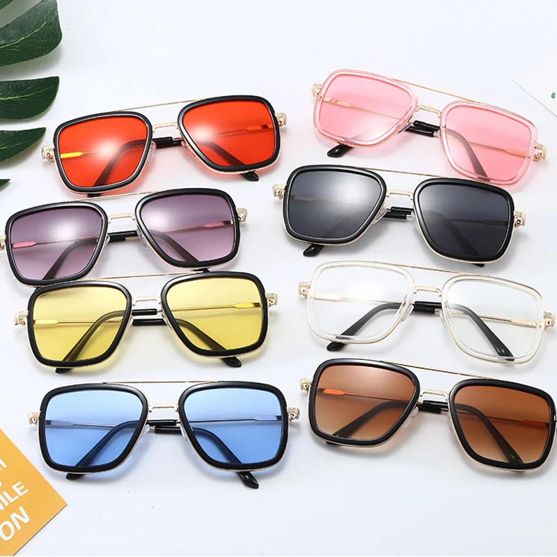 Occhiali Tony Stark Bambini Moda Ragazze Occhiali da sole per bambini Tonalità 5-12 anni_voghion.com