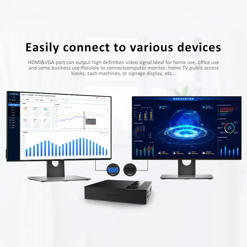 M5 Мини ПК Intel Celeron J3455 Windows 10 DDR3L 8G+ 256G M.2 SSD USB3.0 4K HDMI VGA Gigabit Ehternt 5G wifi