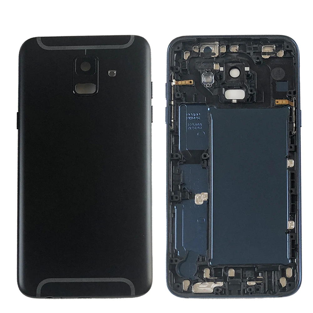 Задняя крышка батареи для samsung Galaxy A6 2018 A600 A600F корпус металлическая средняя рамка +