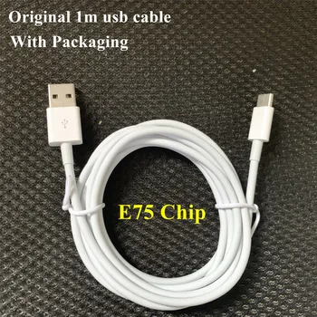 

100pcs/lot New packaging box 1m/3ft E75 Chip Data USB charger Cable With green label and packaging cables