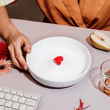 

Exported to Japan Handmade Three-dimensional Small House Big Deep Plate/Nordic Love Tableware Creative Salad Plate Bowl