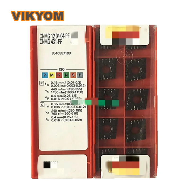 Твердосплавные пластины CNMG120404-PF CNMG120408-PM 4235/4225/4325 ЧПУ Вставки пластин токарный резец поворотный инструмент
