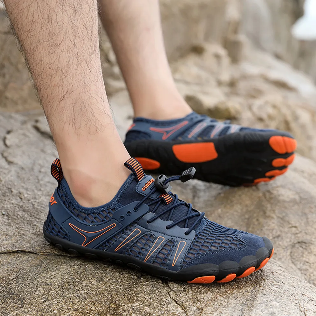 Men Barefoot Five Fingers Shoes Summer Water Shoes for Men Outdoor Lightweight Men Shoes Fitness Sports Sneakers#N