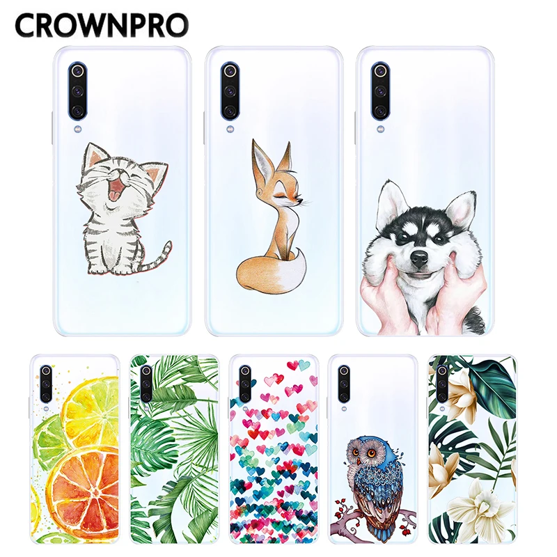 

CROWNPRO Cartoon Case For Xiaomi Mi 9 Coque For Xiaomi Mi9 SE Case Silicone Back Cover Cute For Xiomi Mi 9 SE 9SE Phone TPU Soft