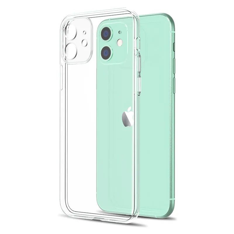 

moskado Ultra Thin Clear Phone Case For iPhone 12 Pro Max 11 Pro Max X XR XS Max 6 7 8 7Plus Silicone Soft Back Cover For iPhone