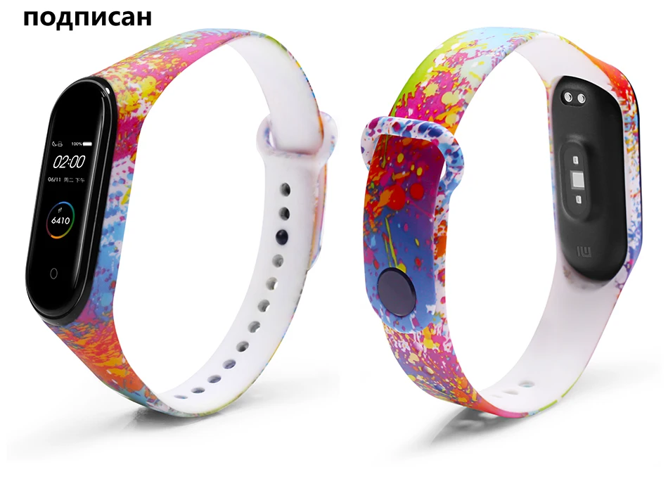 BOORUI для xiaomi mi Band 4 ремешок силиконовый с цветочным принтом mi band NFC 4 ремешок mi band 4 аксессуары для xiaomi mi band 4 band