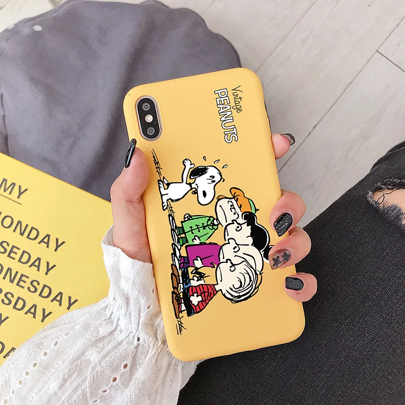 Силиконовый чехол s с рисунком из мультфильма «Charlie» коричневого цвета для iPhone 11Pro Max X 7 8 6 6S Plus, мягкая задняя крышка для iPhone 11 Pro XS, чехол для Max XR Coque