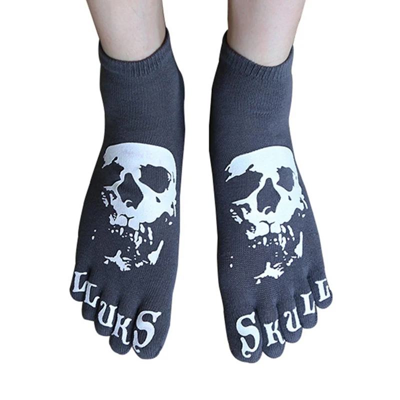 Adult Unisex Summer Low Cut Short Over Ankle Boat Socks Funny Skeleton Bone Digital Printing Gradient Color Rib Trim Polyester
