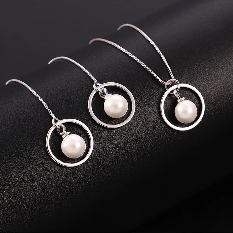 

Hot Imitation Pearl Wedding Necklace Earring Sets Bridal Jewelry Sets for Women Elegant Party Gift Fashion Costume 2019
