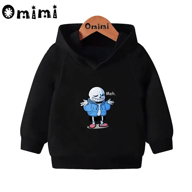 Skull Brother Undertale Sans/свитшоты; детские толстовки с капюшоном; крутой пуловер для малышей; топы для девочек и мальчиков; осенняя одежда; KMT2405
