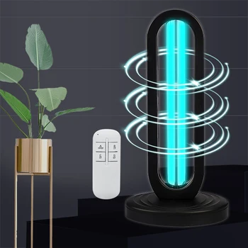 

50W UV Disinfection Lamp Quartz Tube UVC Sterilizer 110V Bactericidal Lamp with Remote Home Disinfection Light Germ Killer 220V