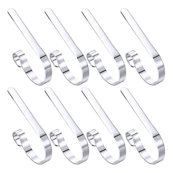 

Christmas Stocking Holders Hooks Fireplace Mantel Hangers Metal Hanging Hanger Clips for Christmas Party Decoration Supplies