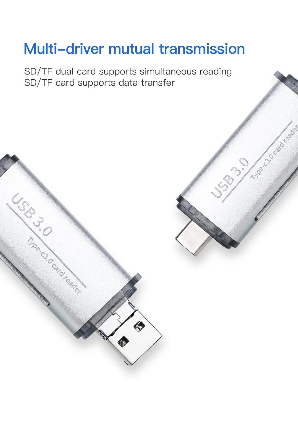 KUULAA Тип C OTG кард-ридер с USB женский интерфейс для ПК USB 3,0 чтение TF кард-ридер адаптер Компьютерные принадлежности