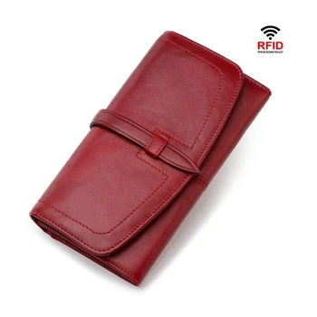 

Women PU Leather RFID Wallet Lady Clutch Long Card Money Holder Phone Bag Case Purse Female Fashion Long Wallet Handbag