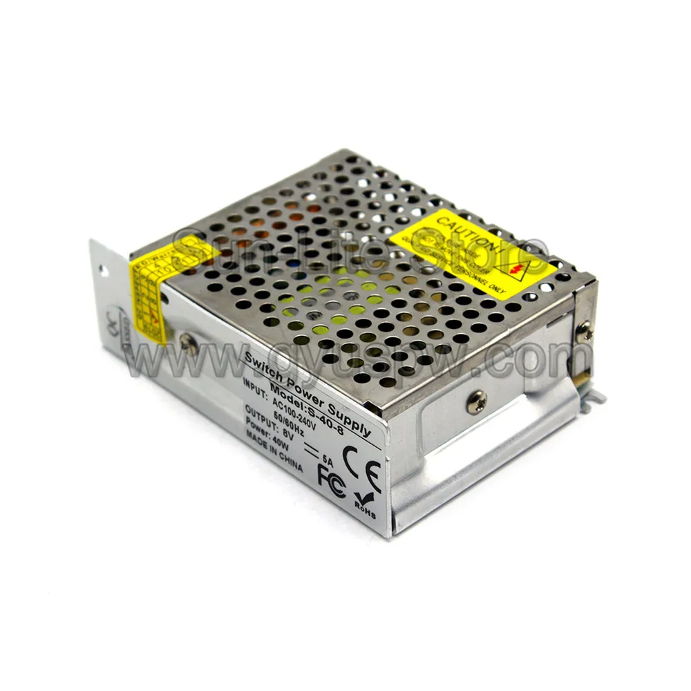 Переменный DC8V 5A 40W переключатель питания Трансформатор 110v 220v AC DC 8V источник питания s для USB освещения CCTV реклама