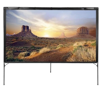 

Portable New Outdoor Projector Screen 16 : 9 Transportable Foldable 80 Inch Projector Screen With Carry Bag