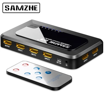

SAMZHE 4K HDMI Splitter 3/4/5 Ports HDMI Switcher 1080P HDMI Adapter Cable for XBOX 360 PS3 PS4 Android HDTV Projectors