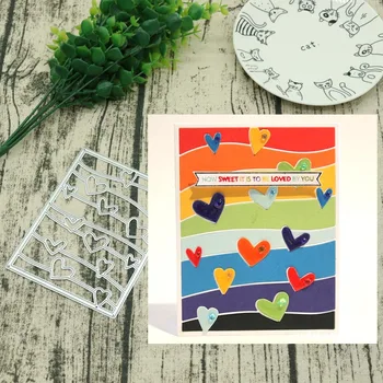 

Heart background Metal Cutting Dies For DIY Scrapbooking Paper Card Craft Dies