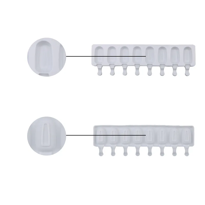 

HOT Silicone Ices Cream Mold Mould 8 Cell Juice Popsicles Maker Portable DIY for Home TI99