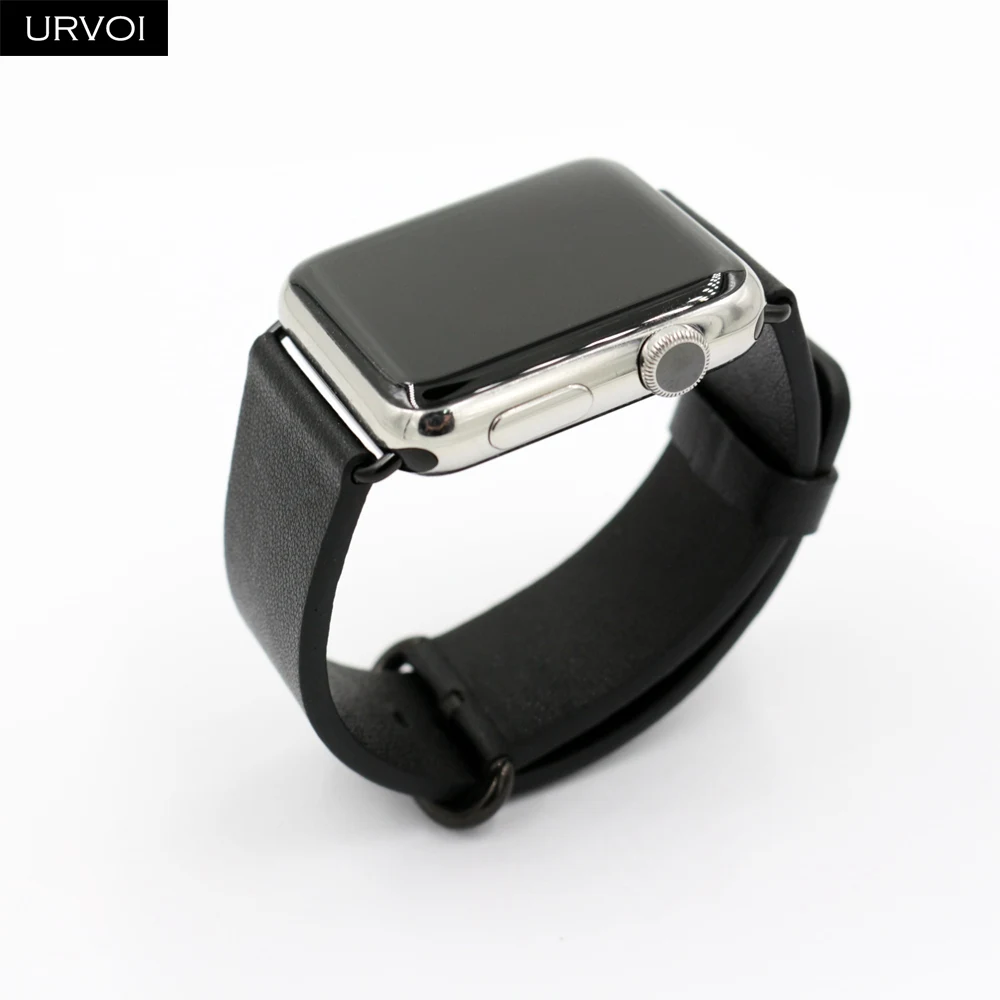 URVOI кожаный ремешок для apple watch 4 3 2 1 ремешок для iwatch swift кожаный ремешок Классическая Пряжка современный дизайн часы аксессуары