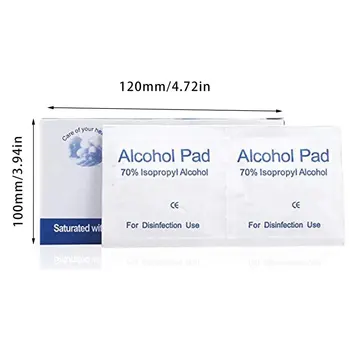 

100Pcs Youhekang 75% Alcohol Prep Pad 6 x 6CM Alcohol Cotton Wipe Anti-Virus for Face Hand Baby Phone Medical Sterilize 99.9%