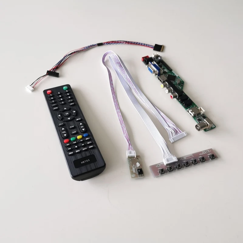 Для B173RW01 V3 V4 V5 LVDS 40Pin WLED 1600*900 17," VGA+ HDMI+ AV+ USB+ RF notebook PC T. V56 экран контроллер привод плата DIY kit