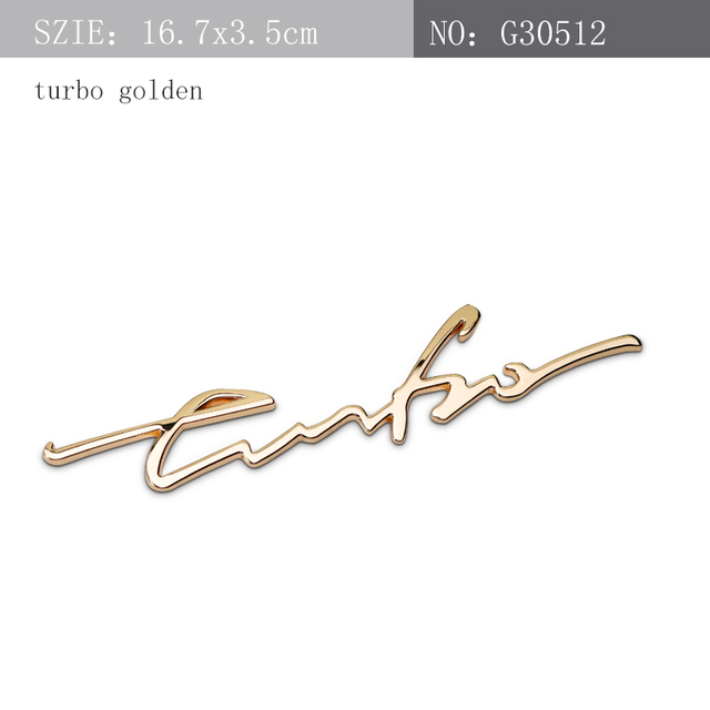 Design Car Styling Car Turbo Boost Loading Boosting 3D Metal Chrome Zinc Alloy 3D Emblem Badge Sticker Decal Auto Accessory