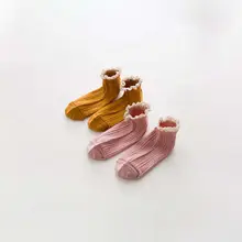 Женские модные повседневные лаконичные одноцветные кружевные носки-башмачки с двойной иглой, хлопковые короткие носки без пятки, товары для жизни