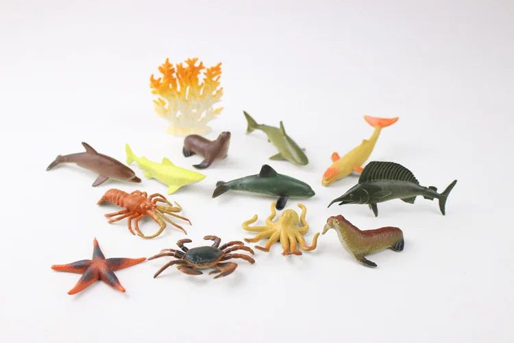 12-Imitation Dinosaurs Wild Animal Oceans Insect 12 Chinese Zodiac Bag Plastic Children Gift Toy Holiday
