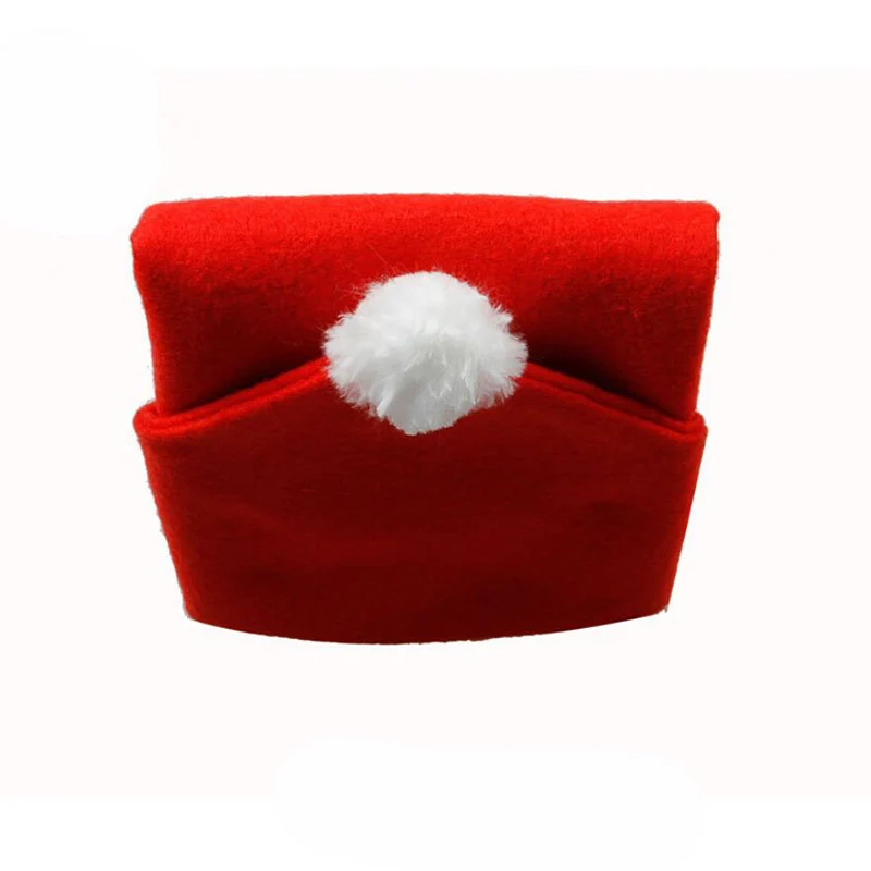 1/2/4/6/8Pc Christmas Chair Cover Cap Non-woven Dinner Table Red Hat Chair Back Cover Navidad Xmas Christmas Decoration For Home