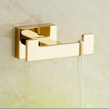 

Golden Double-Headed Simple Haojin Coat Hook Living Room Bathroom Coat Hook Home Bathroom Decoration Accessories