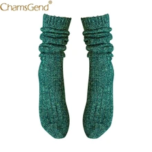 8 цветов, Женские однотонные Мягкие Длинные хлопковые носки без пятки теплые носки для холодной зимы Женская одежда Аксессуары 910