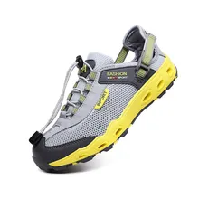 Мужская пляжная обувь; прогулочная спортивная обувь; дышащая сетка; быстросохнущие водонепроницаемые Прогулочные кроссовки; большие размеры