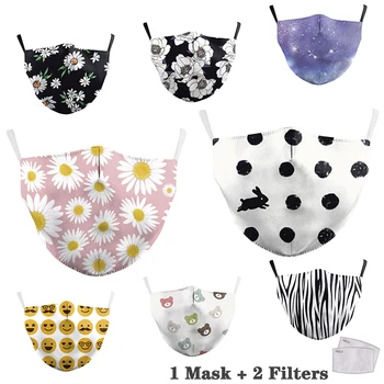 

Pm2.5 Mask Reusable Anti-dust Mouth Mask Unisex Funny Print Face Mask Washable Fabric Mask for Party Mascarilla