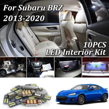

10Pcs White Canbus Error Free LED interior lamp light Package Kit for Subaru BRZ LED interior light Kit (2013-2020) + Tool