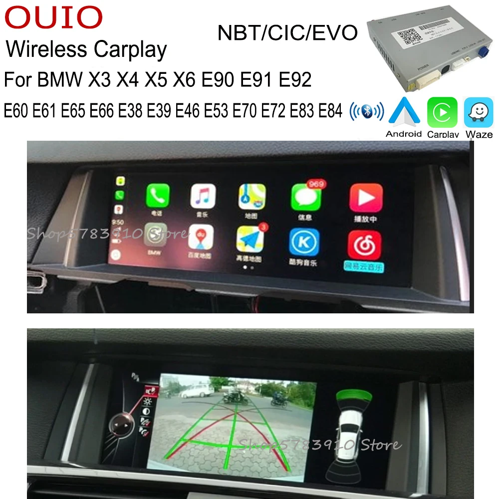 Беспроводной carplay Android Carlief интерфейс для BMW X3 X4 X5 X6 E90 E91 E92 E60 E61 E65 E66 E38 E39 E46 E53 E70 E72 E83