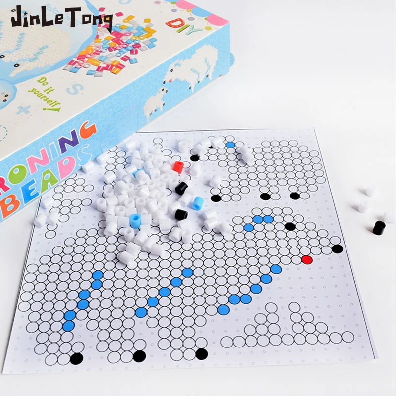 4Colors Polar Bear Beans Set Hama beads toy set 5mm Hama beads 3D puzzle DIY toys kids educational toys gift