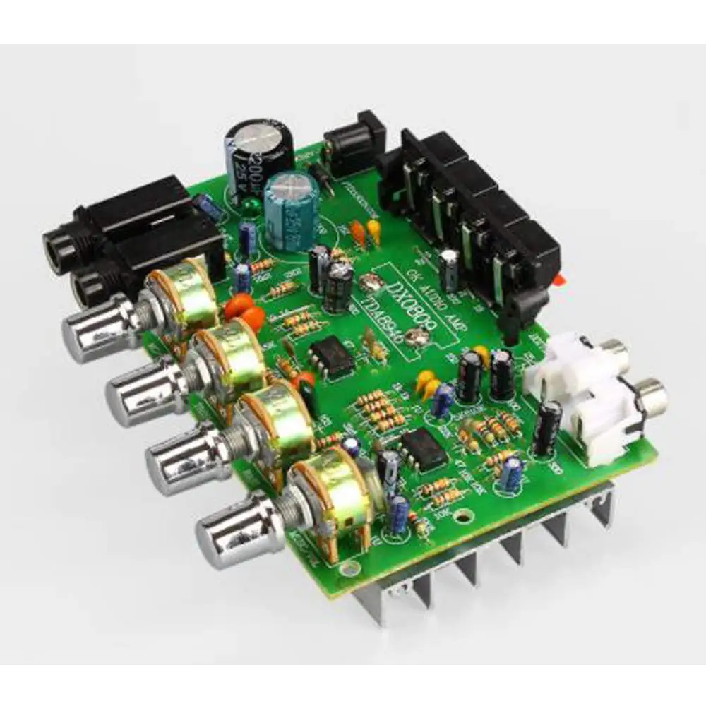 2,0 Усилитель мощности 40W×2 DC12V с микрофоном двухканальный усилитель мощности плата PCB DIY