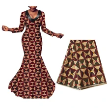 Дизайн Анкара настоящая голландская восковая Ткань DIY шитье Батик Ткань 6 ярдов Хлопок африканская печатная настоящая восковая ткань 499