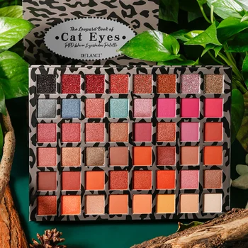 

Leopard print eyeshadow palette 48 colors earthy natural bronze neutral smoky matte eyeshadow lasting