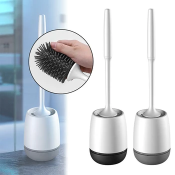 

Home Silicone TPR Toilet Brush Floor-Standing Cleaning Brush For Bathroom Household Cleaning Product Bathroom Accessories