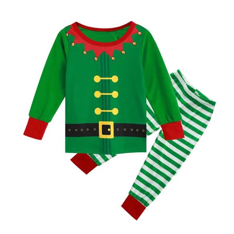 Семейный Рождественский пижамный комплект; Детские пижамы в полоску с принтом; одежда для мамы и ребенка; вечерние спортивные костюмы; одинаковые комплекты для семьи