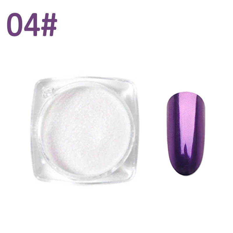 1g Nail Shell Glitter Powder Metallic Color Nail Art UV Gel Polishing Chrome Flakes Pigment Dust Decorations Manicure TSLM1