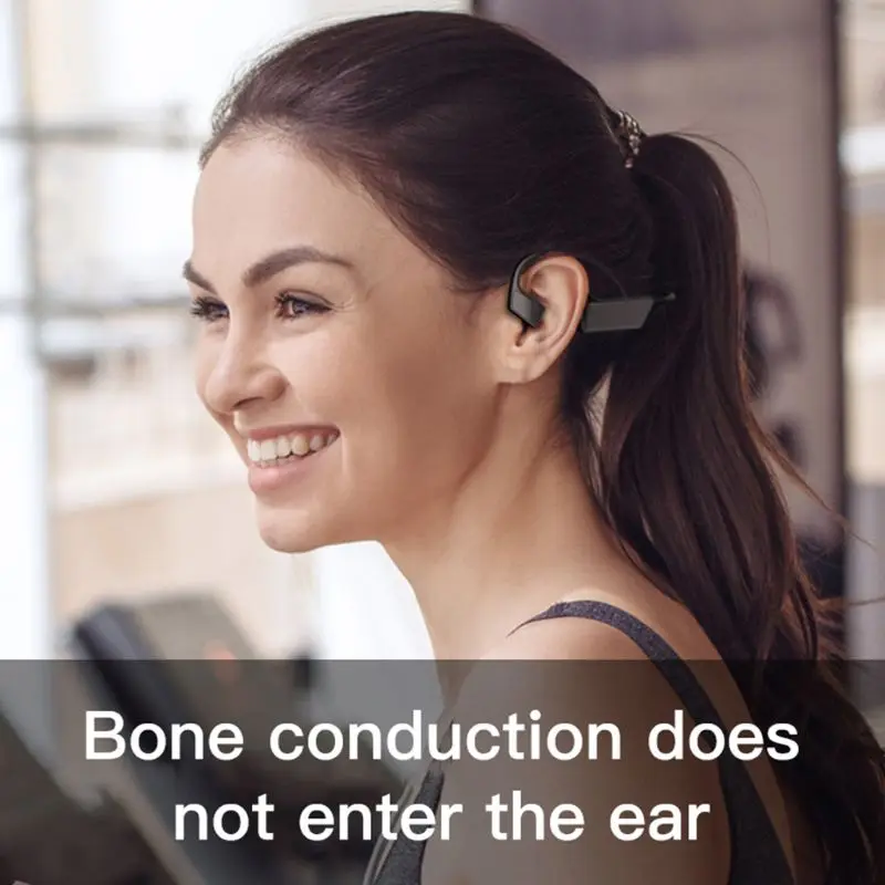 Fones de Ouvido sem Fio Portáteis da Condução Óssea do Fone de Ouvido de Bluetooth com Bateria Embutida D55b 10 bluetooth com bateria embutida d55b