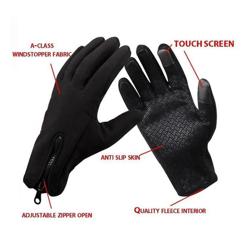 Новые перчатки с сенсорным экраном Перчатки для мотоциклистов женские мужские спортивные теплые зимние лыжные перчатки для сноуборда аксессуары для автомобиля