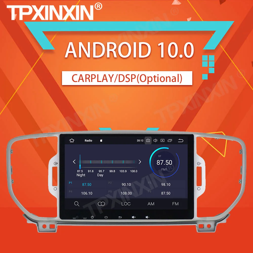 

4+64G For KIA Sportage 2016-2018 Android10.0 Stereo Car Tape Recorder Multimedia Video Player GPS Navigation HeadUnit